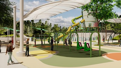 中市人氣Top「馬卡龍公園」再升級!鞦韆區增設遮陽棚預計5月下旬至7月底封閉施工