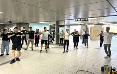 中捷公司舉辦健康促進活動,鼓勵員工多運動。