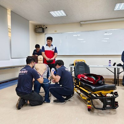 中市消防鳳凰救護大隊舉辦技術交流競賽比賽操作實況1