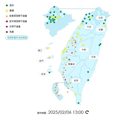 中南部部分測站空品達紅色警示 中市府已提升應變等級 提醒民眾做好自我防護