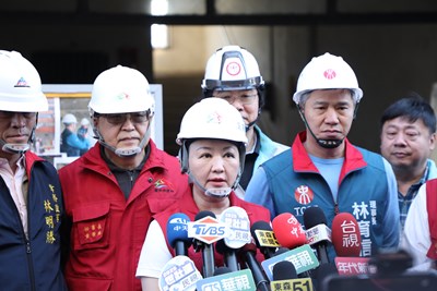 清水老舊大樓塌陷跨局處動員搶災 盧市長探視受災戶允全力協助