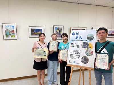 捕捉生活中的美好時光！中市龍井地所「翩然水色」透明水彩聯展登場 (2)