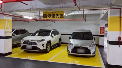 中市停車場試辦「臨停車優先停放區」將臨停車與月票車分流，停車空間更妥適運用