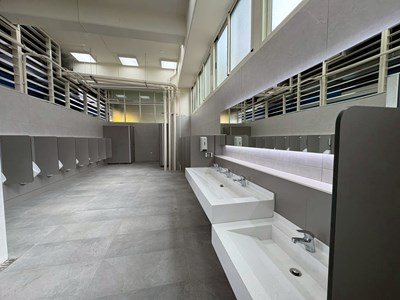台中洲際棒球場一、三壘二樓觀賽區廁所完成優化