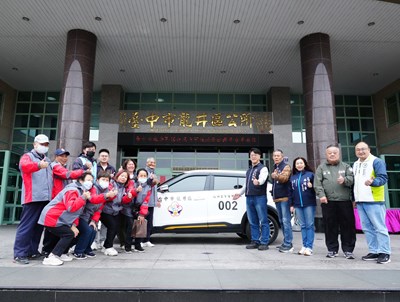 中市府補助龍井區福田里守望相助隊添購全新巡邏車