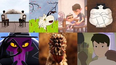 臺灣本土作品表現亮眼,由左至右,由上而下分別為:《HEY DAD 嗨爸》、《龍火》、《電風》、《Minus Plus Multiply》、《Hotel L'Infini》、《化》及《迴程》。