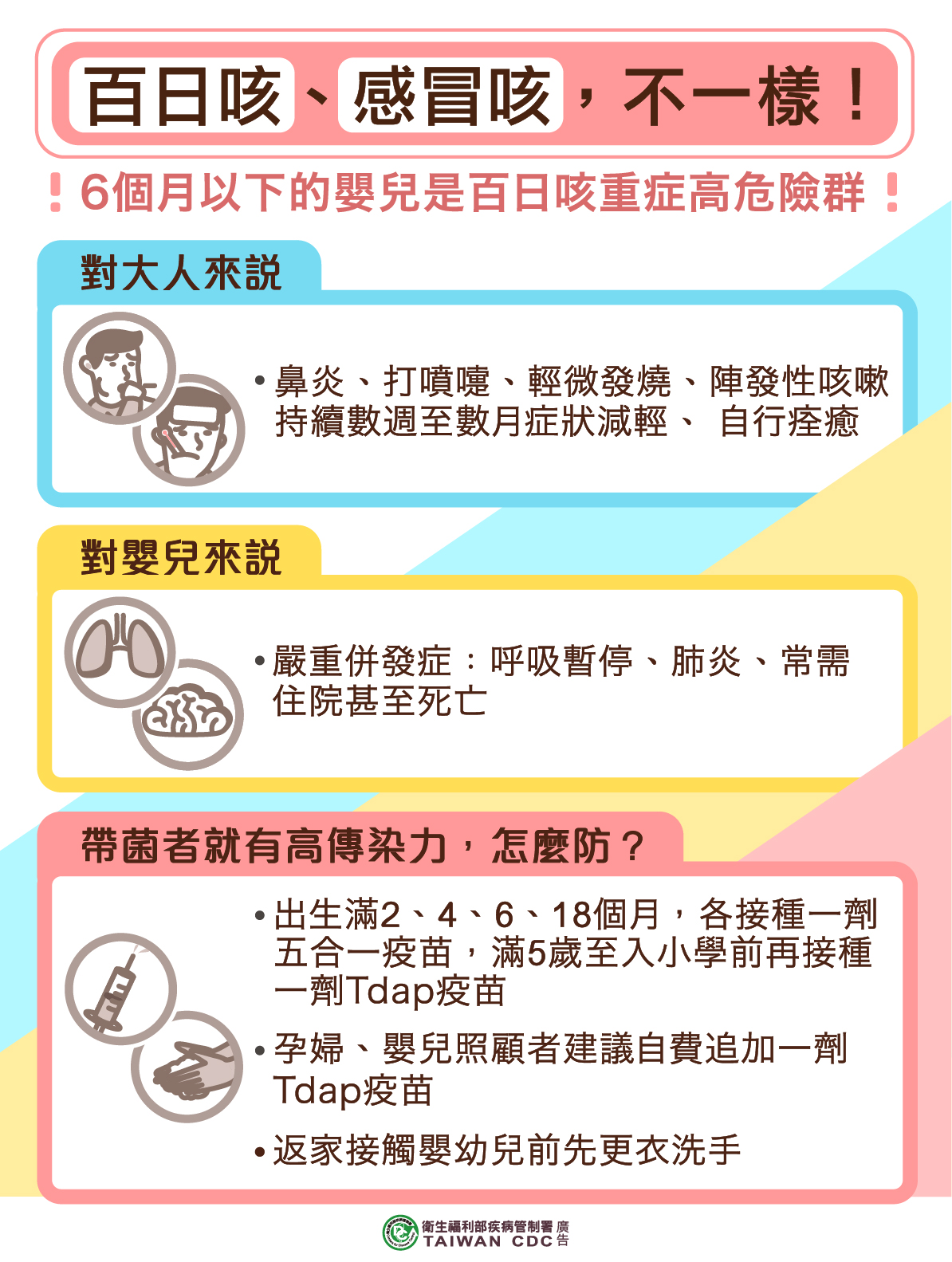 預防百日咳！  中市衛生局呼籲家長按時帶幼童接種疫苗