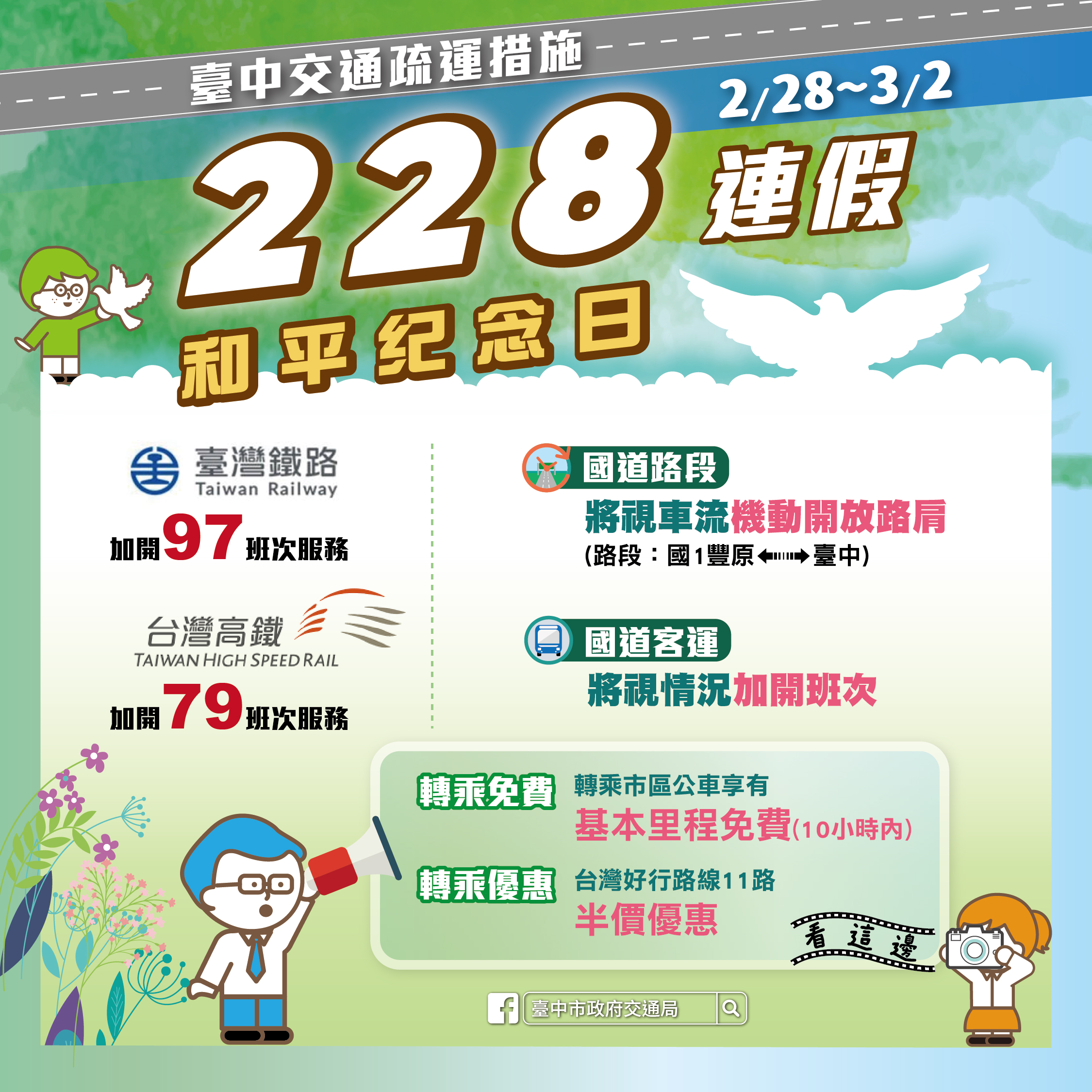 228連假台中交通疏運