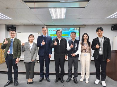 水利局范局長、廉政署中調組劉組長、台中市政風處葉副處長及學習司法官參訪合照