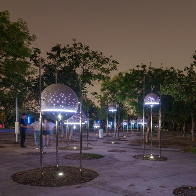 作品裝置採用自然微光，在夜晚時減少對環境的干擾_0