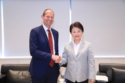 歐洲經貿辦事處長谷力哲拜會 盧市長提2大建議：加強台歐經貿往來