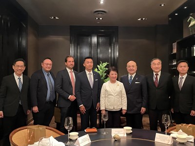 盧市長宴請比日星三國駐台代表感謝擔任購物節代言人