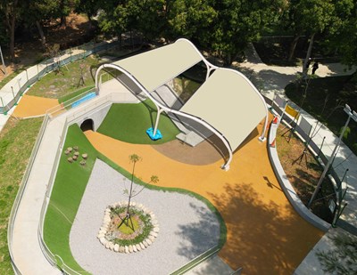 01-迎戰酷暑!中市后里森林公園「搖籃遊戲場」增設遮蔭設施_0