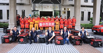 同島一命、同舟共濟！颱風豪雨重創南部 中市府調度50台發電機馳援台南救災