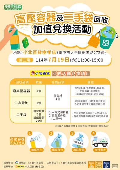 兌換活動-小北百貨太平樹孝店(7月19日)