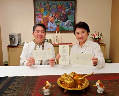 盧秀燕市長邀請泰國貿易經濟辦事處代表文那隆參與2025台中鍋烤節形象影片拍攝