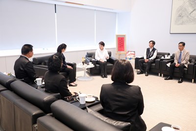 亞洲台灣商會聯合總會拜會本府，市長特別拜託總會協助本市企業開拓國際市場及落地投資