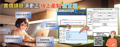 「線上產製實價登錄更正申請書」宣傳海報