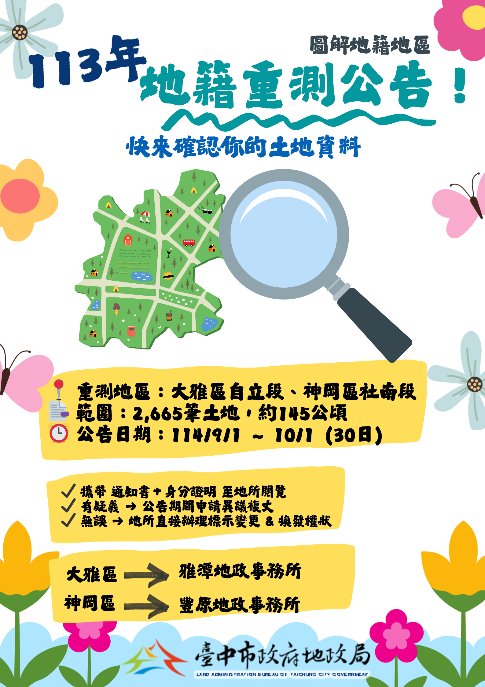 地籍重測公告