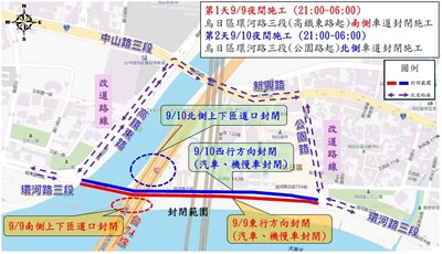01-用路人注意！烏日環河路三段99-910夜間道路燙平施工，台74線成功匝道暫封