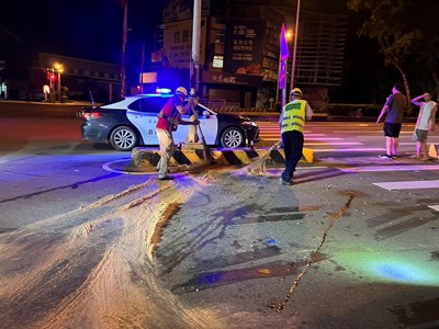 夜間道路油汙處理