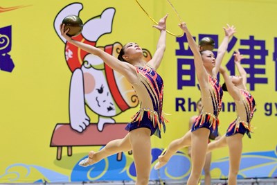 臺中韻律體操精湛表現,勇奪團隊全能金牌