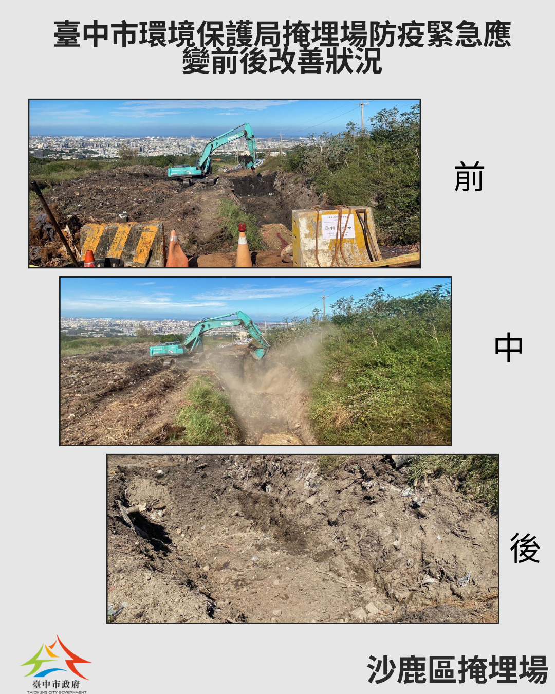 臺中市掩埋場緊急應變改善情形
