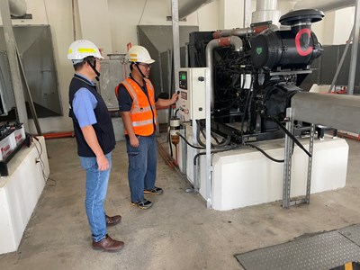 中興抽水站抽水機運轉測試