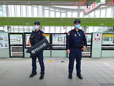 捷運警察加強巡邏車站