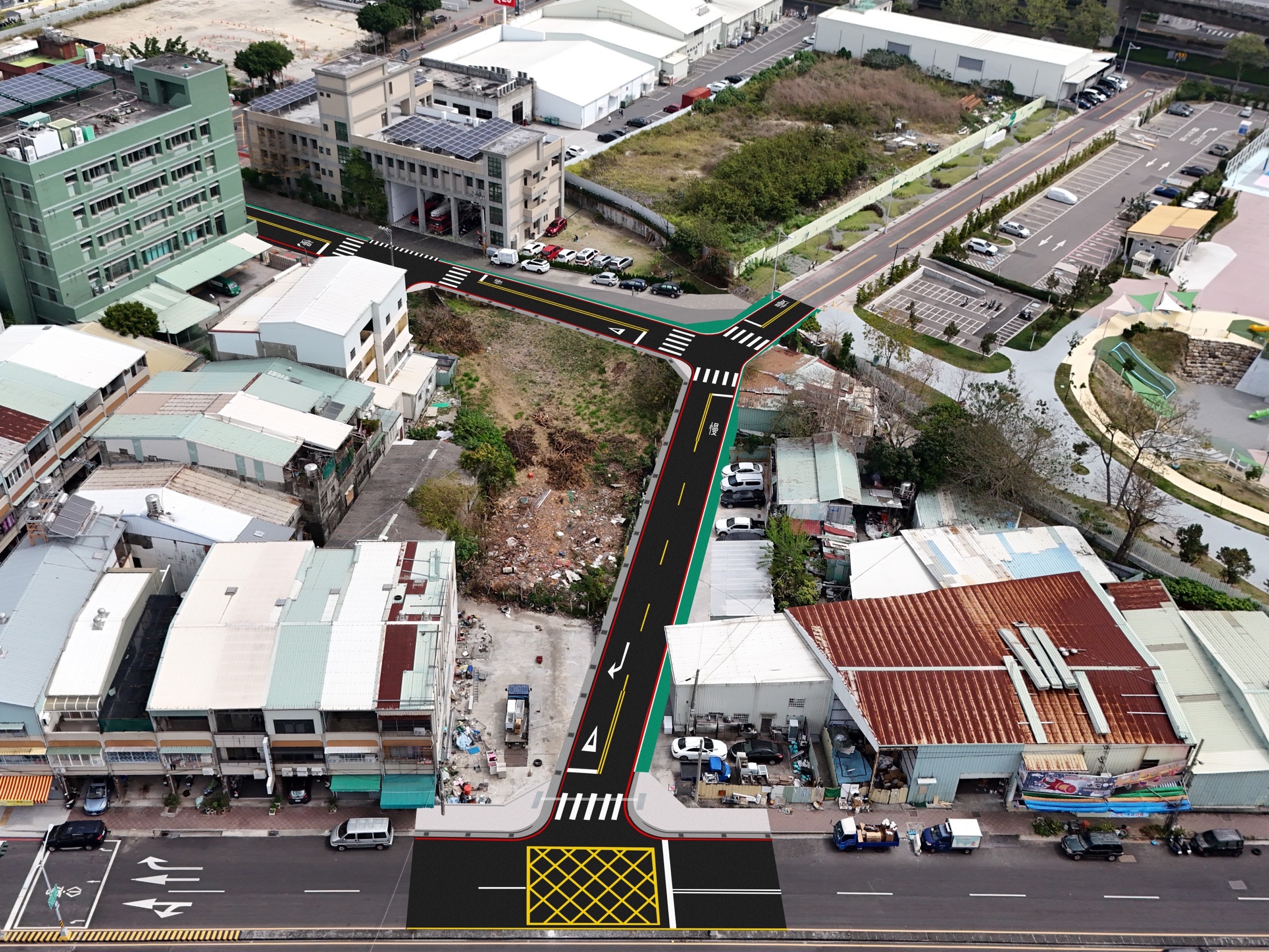 打通馬卡龍公園周邊交通瓶頸！中市斥資2,480萬元道路開闢正式開工