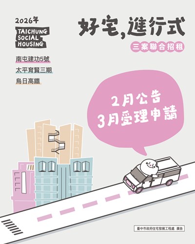 115台中市社會住宅3案聯合招租圖卡