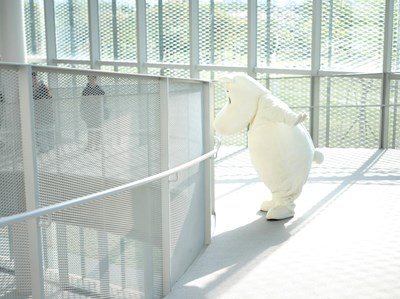 姆明人偶循著線索前行，來到台中綠美圖