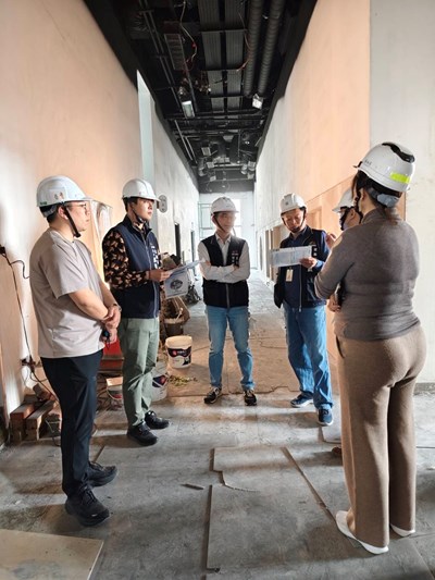 運動局長游志祥至現場視察，關心工程執行情形