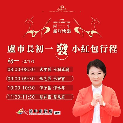 馬到金來討好運！盧市長大年初一連跑4宮廟發送新春賀歲小紅包_0