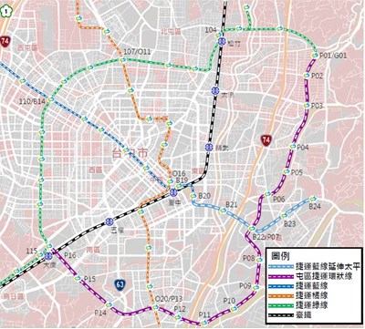 藍延路線示意圖