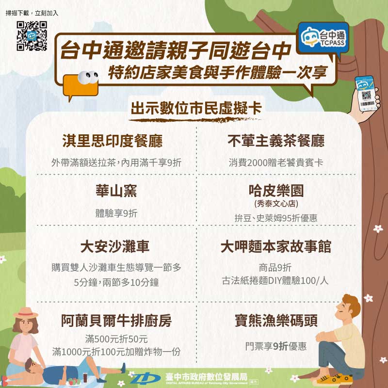台中通邀請親子同遊台中 特約店家美食與手作體驗一次享