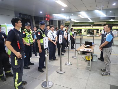 中捷公司會同警消單位共同辦理模擬演練。
