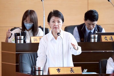 市長盧秀燕出席台中市議會今（15）日市政總質詢