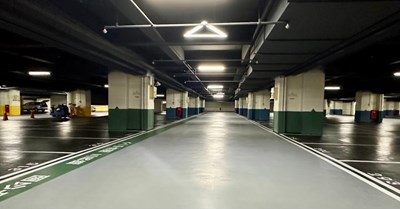 市府進行停車場翻修改造，提升台中公園地下停車場服務品質