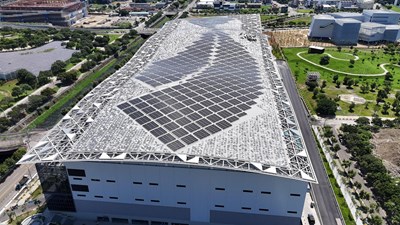 台中國際會展中心設置太陽能光電板