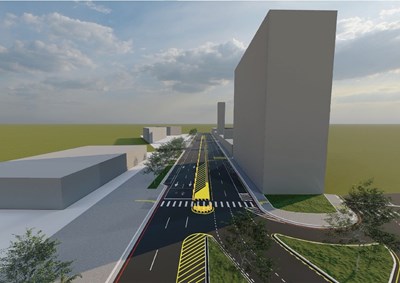 南區復興路二段與南平路口庇護島完工後示意圖