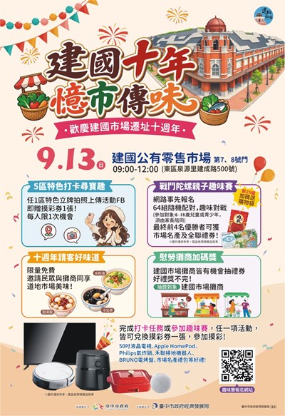 0913「建國十年 憶市傳味」活動海報