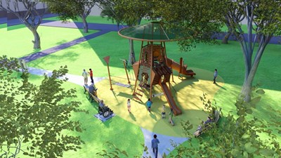 01-西屯區文華公園變身「森林冒險樂園」！中市建設局投入800萬元打造親子共融遊戲空間