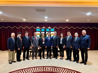 日本宮崎縣高原町長丸山裕次郎今（21）日率團拜會臺中市政府，由市府林育鴻副秘書長代
