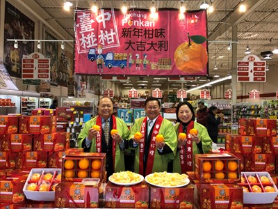 台中優質椪柑 首航前進加拿大超市行銷