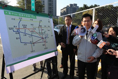 林市長勘查BRT棕線 暫緩設計並重新評估