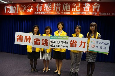 地政局行動100有感措施推動成果良好 便民省錢又省時