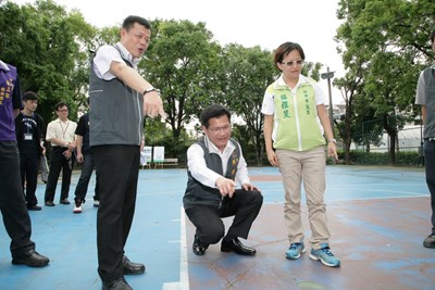 石牌公園籃排球場使用率高但年久失修 市府補助修繕 今年底完成