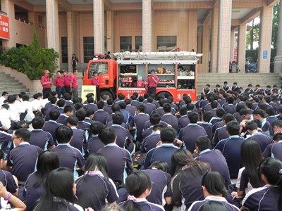 防火教育深入校園 第五救災救護大隊前往致用高中宣導消防安全