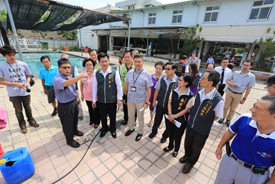 視察長春國民運動中心 林市長盼連串計畫營造水岸城市